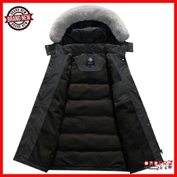 Women's Winter Puffer Coat with Removable Hood, Thick Insulation - Picture 4 of 8